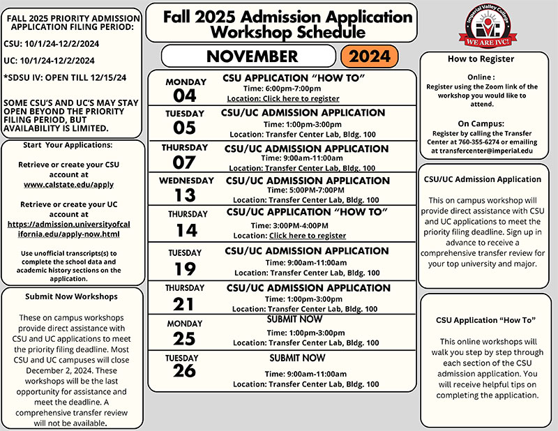 Fall 2024 Workshops